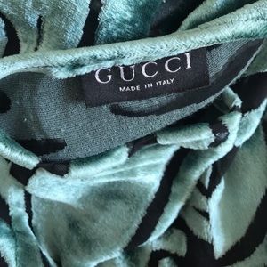 GUCCI Tom Ford Vintage Teal Zebra Silk Gucci Runway Tunic Dress